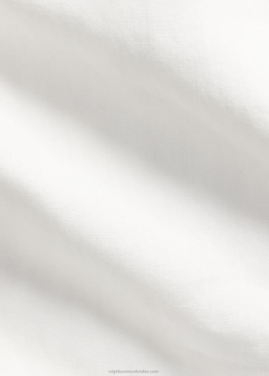 camisa popover classic fit de lino y seda hombres blanco Ralph Lauren 2XR2V898