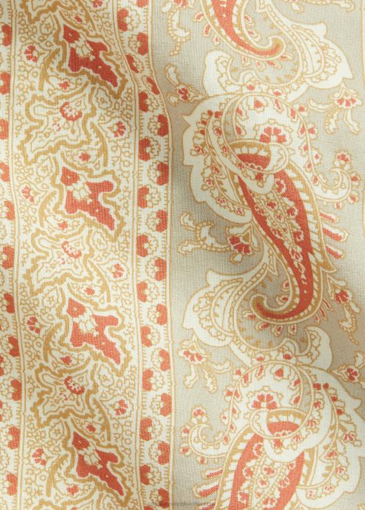 camisa tejida con estampado de cachemira hombres rojo/bronceado Ralph Lauren 2XR2V1722