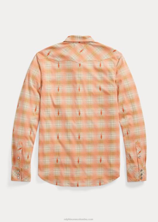 camisa vaquera slim fit de punto a cuadros hombres rojo/crema multicolor Ralph Lauren 2XR2V1753