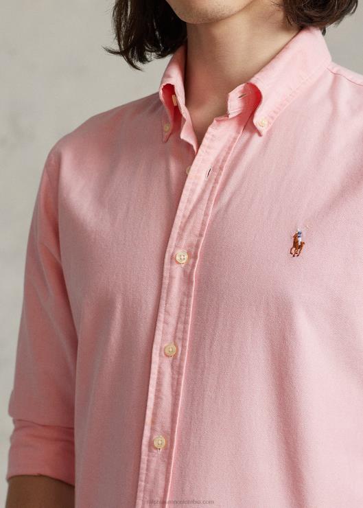 la icónica camisa oxford-todos los calces hombres rosa Ralph Lauren 2XR2V8375