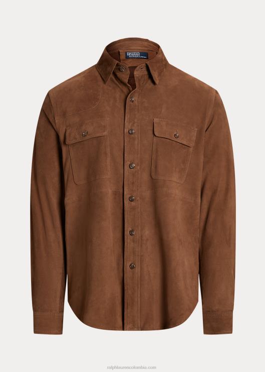 sobrecamisa de ante hombres rojizo pálido oscuro Ralph Lauren 2XR2V1176