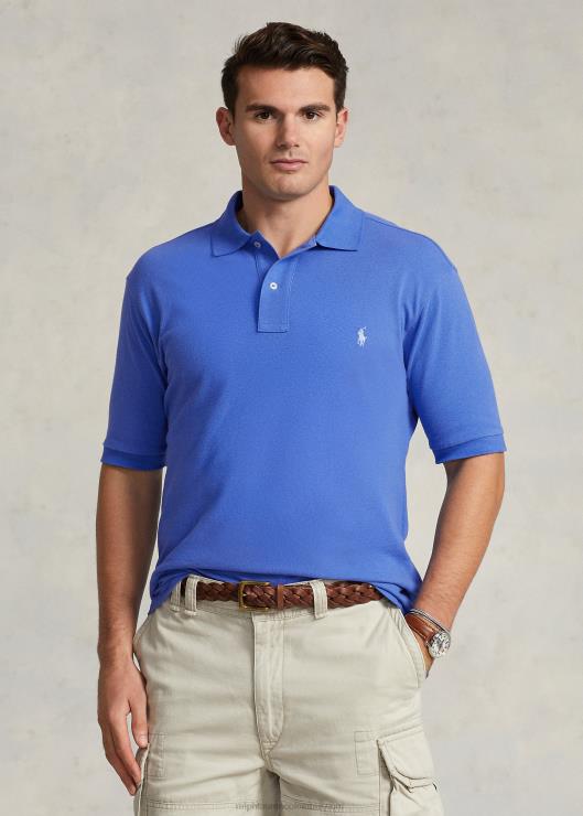 el icónico polo de malla hombres azul piedra de doncella Ralph Lauren 2XR2V1819
