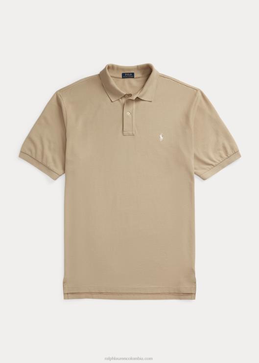el icónico polo de malla hombres beige costero Ralph Lauren 2XR2V8677