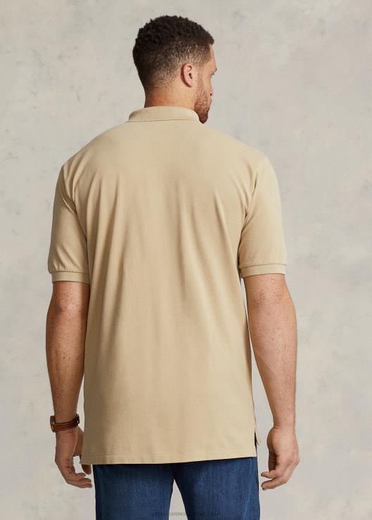 el icónico polo de malla hombres beige costero Ralph Lauren 2XR2V8677