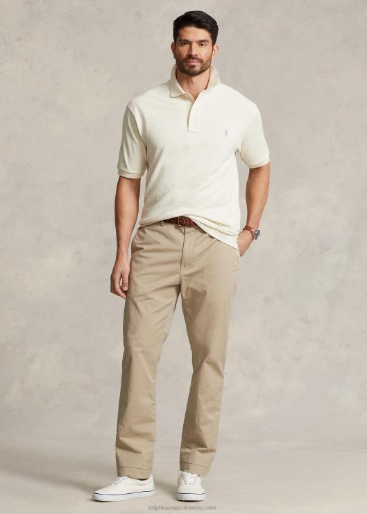 el icónico polo de malla hombres crema guía Ralph Lauren 2XR2V1829