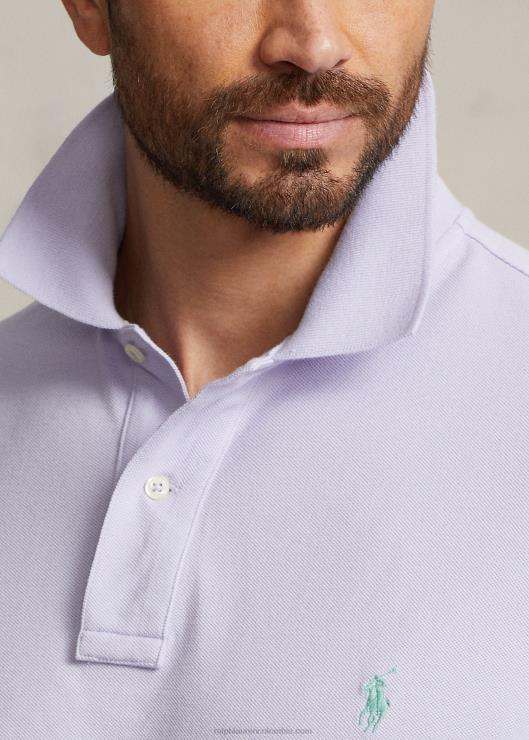 el icónico polo de malla hombres flor morada Ralph Lauren 2XR2V1828