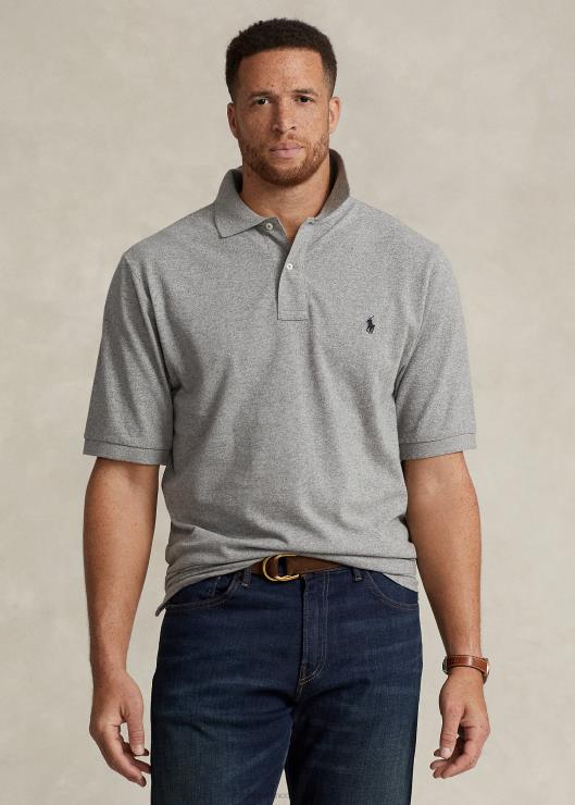 el icónico polo de malla hombres gris oscuro vintage jaspeado Ralph Lauren 2XR2V1821