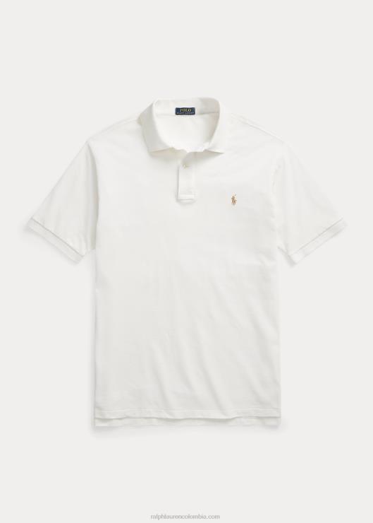 el icónico polo de malla hombres lavaplatos blanco Ralph Lauren 2XR2V1825