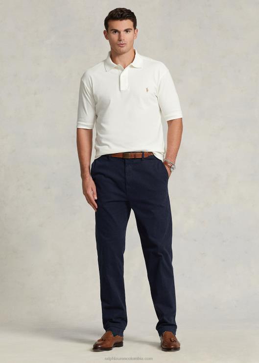 el icónico polo de malla hombres lavaplatos blanco Ralph Lauren 2XR2V1825