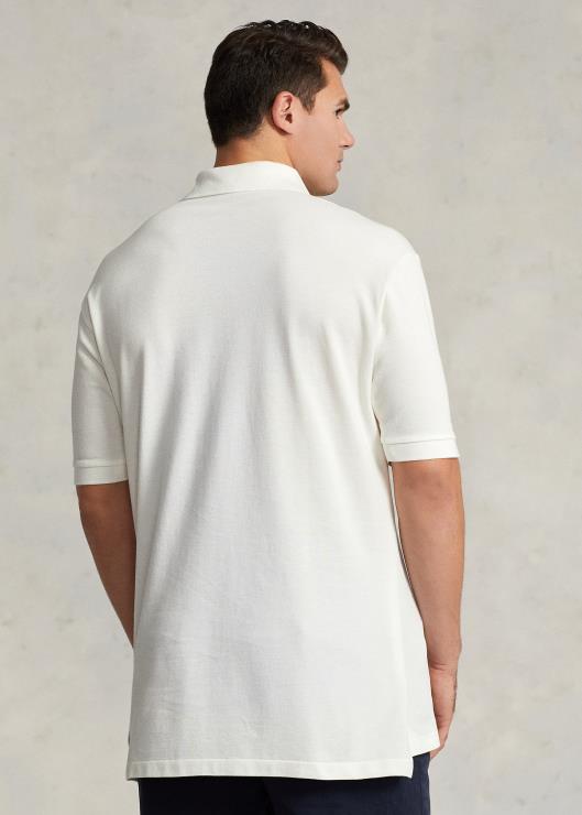 el icónico polo de malla hombres lavaplatos blanco Ralph Lauren 2XR2V1825