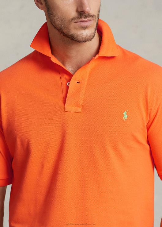 el icónico polo de malla hombres recurso naranja Ralph Lauren 2XR2V1823