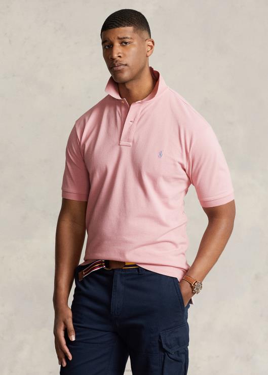 el icónico polo de malla hombres rosa junto al mar Ralph Lauren 2XR2V1835