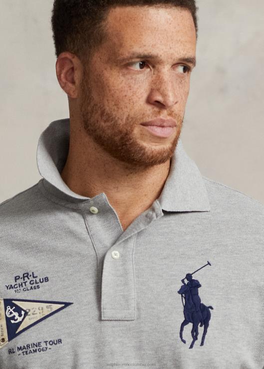 playera polo de malla pony grande hombres y sobre brezo Ralph Lauren 2XR2V8681