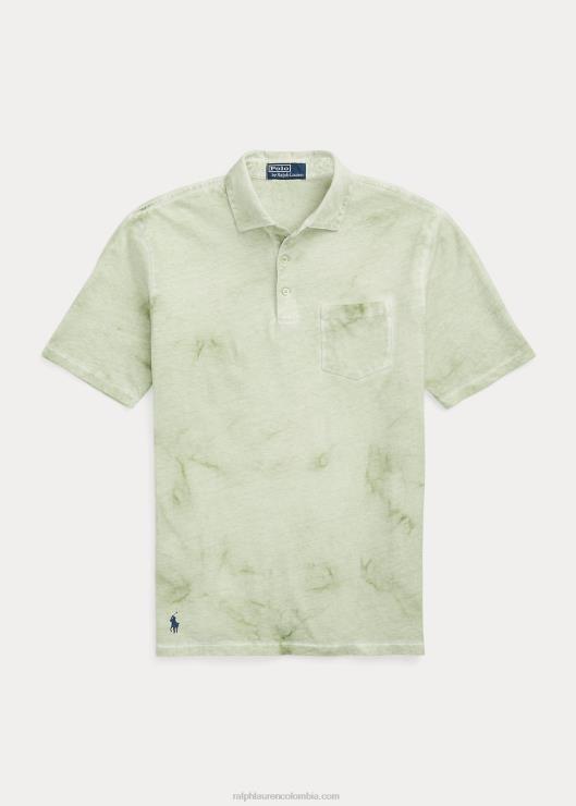 playera tipo polo classic fit de lino y algodón hombres menta descolorida Ralph Lauren 2XR2V8621