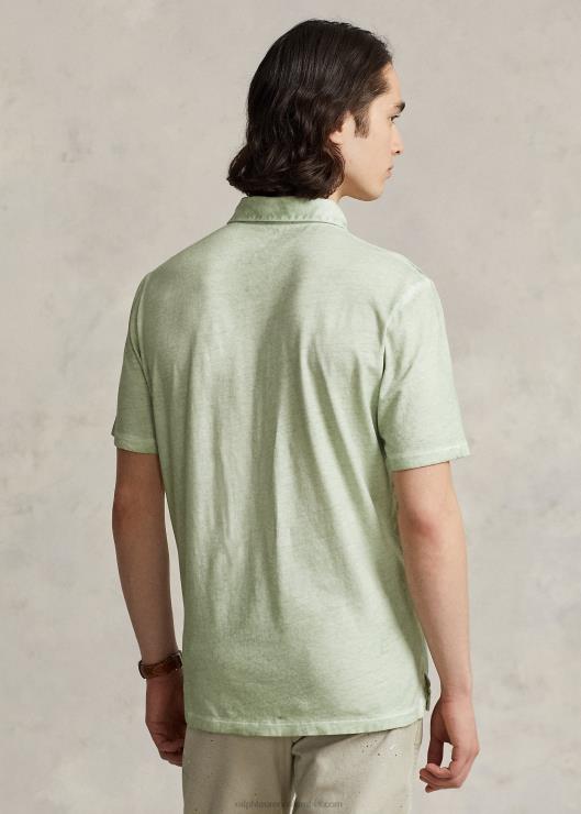 playera tipo polo classic fit de lino y algodón hombres menta descolorida Ralph Lauren 2XR2V8621