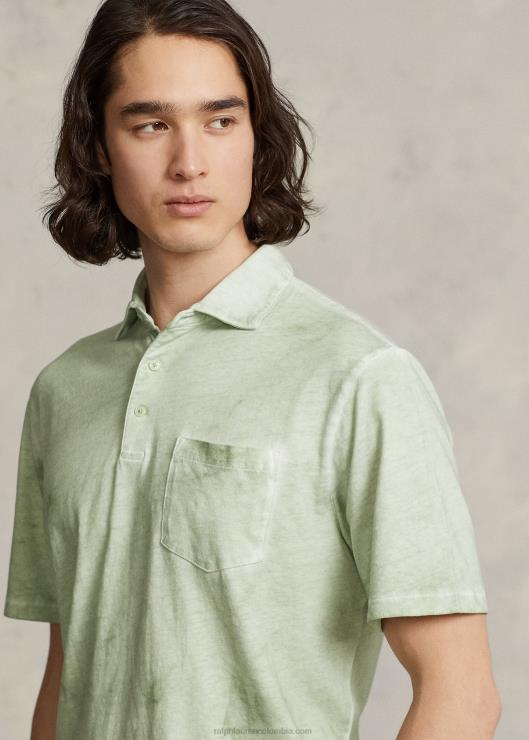 playera tipo polo classic fit de lino y algodón hombres menta descolorida Ralph Lauren 2XR2V8621
