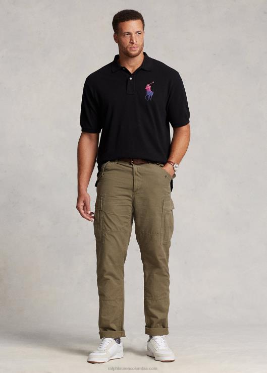 playera tipo polo con diseño degradado de Big Pony hombres negro Ralph Lauren 2XR2V1803