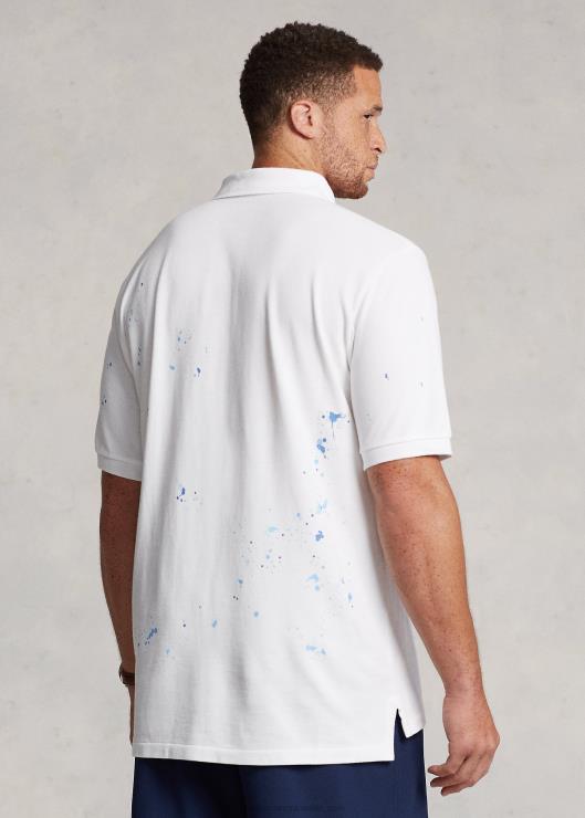 playera tipo polo con estampado tie-dye de big pony hombres blanco Ralph Lauren 2XR2V1377