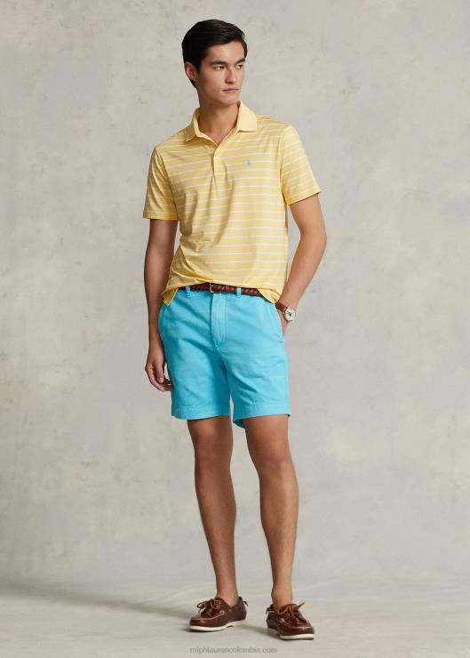 playera tipo polo de ajuste clásico hombres amarillo maíz/blanco Ralph Lauren 2XR2V684