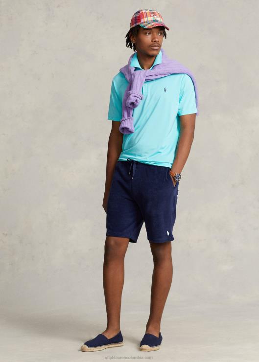 playera tipo polo de ajuste clásico hombres vacaciones azul Ralph Lauren 2XR2V355