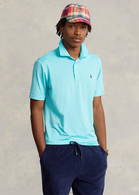 playera tipo polo de ajuste clásico hombres vacaciones azul Ralph Lauren 2XR2V355
