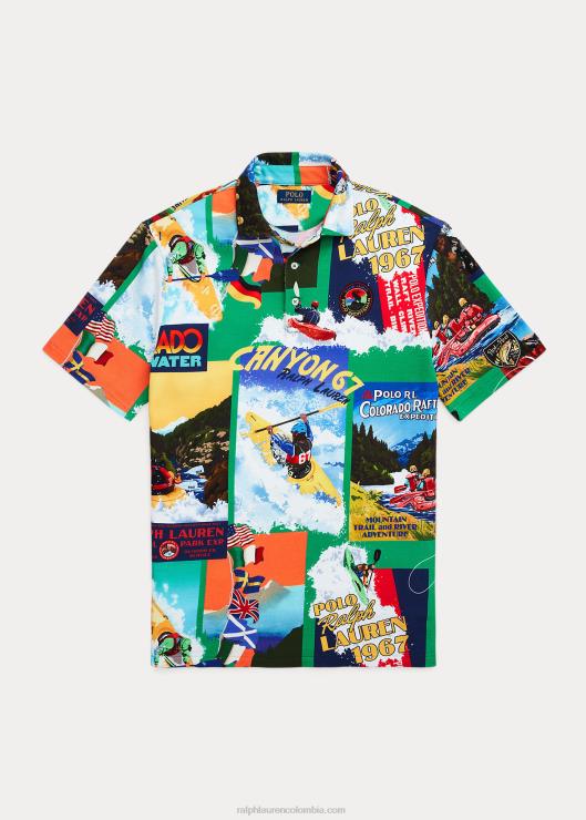 playera tipo polo de corte clásico con estampado de kayak hombres expedición en kayak Ralph Lauren 2XR2V918