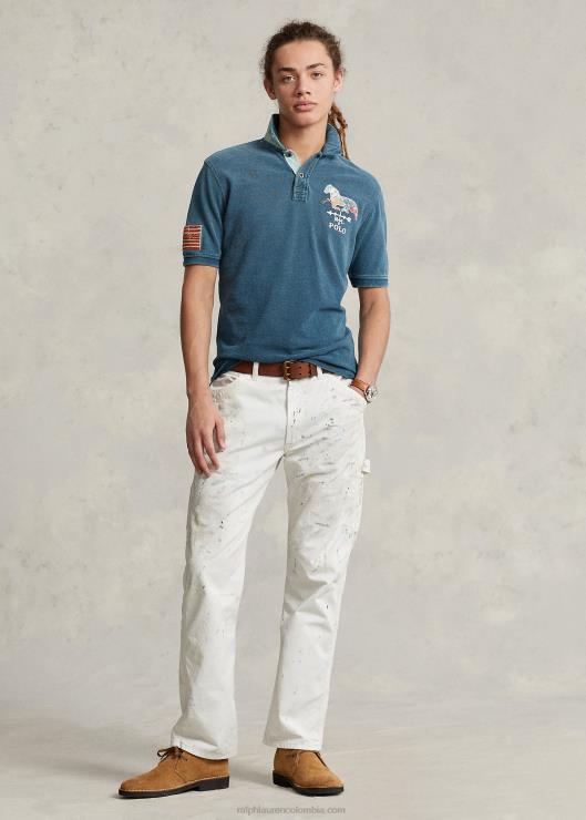 playera tipo polo de malla con corte clásico hombres índigo oscuro Ralph Lauren 2XR2V100