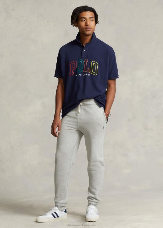 playera tipo polo de malla con logo grande hombres marina de crucero Ralph Lauren 2XR2V707