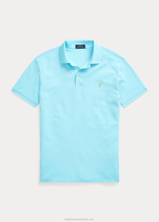 playera tipo polo slim fit de malla elástica hombres hammond azul Ralph Lauren 2XR2V954