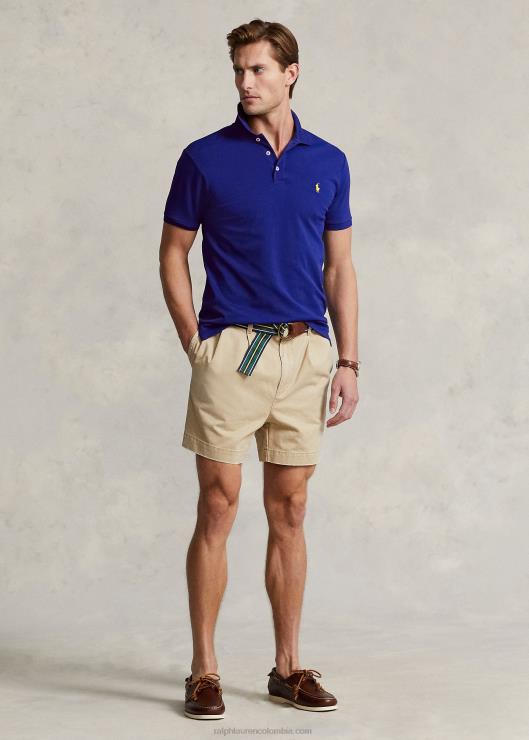 playera tipo polo slim fit de malla elástica hombres herencia real Ralph Lauren 2XR2V950