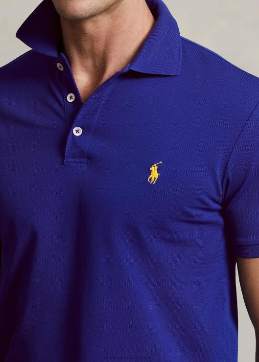 playera tipo polo slim fit de malla elástica hombres herencia real Ralph Lauren 2XR2V950