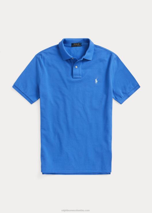 playera tipo polo slim fit de malla hombres azul piedra de doncella Ralph Lauren 2XR2V14