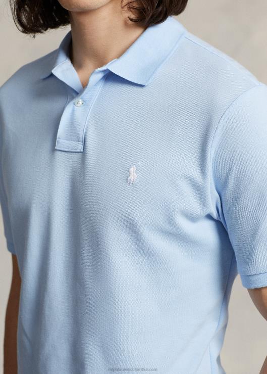 playera tipo polo slim fit de malla hombres oficina azul Ralph Lauren 2XR2V13