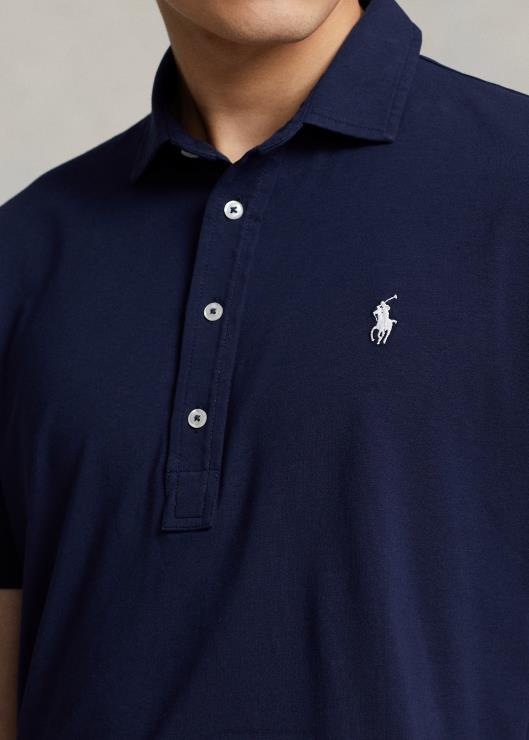 playera tipo polo slim fit personalizada hombres azul marino refinado Ralph Lauren 2XR2V1116