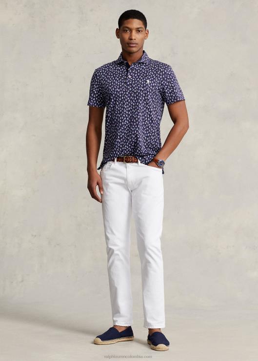 playera tipo polo slim fit personalizada hombres azul marino refinado Ralph Lauren 2XR2V1190