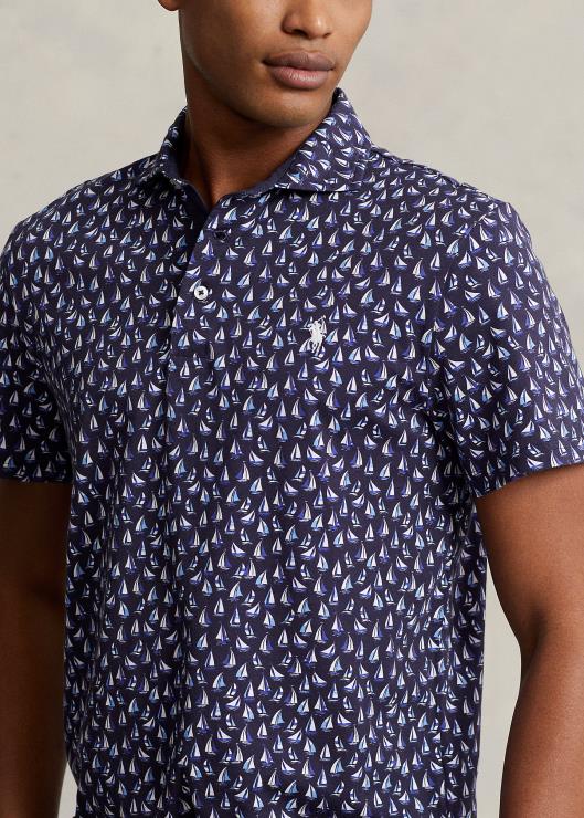 playera tipo polo slim fit personalizada hombres azul marino refinado Ralph Lauren 2XR2V1190