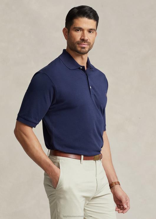 polo de algodón suave hombres azul marino refinado Ralph Lauren 2XR2V1541