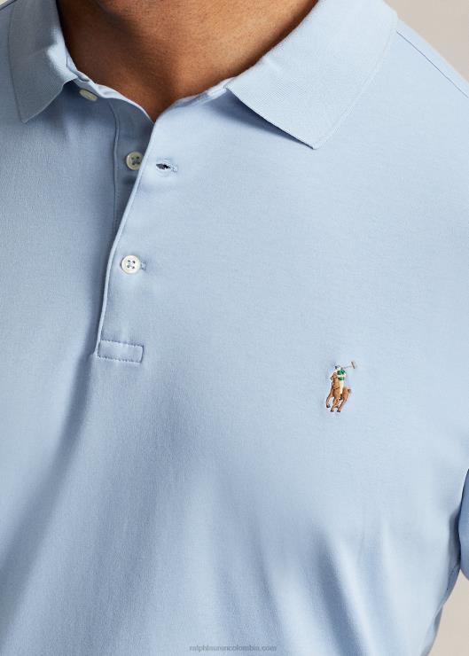 polo de algodón suave hombres finca azul Ralph Lauren 2XR2V1538