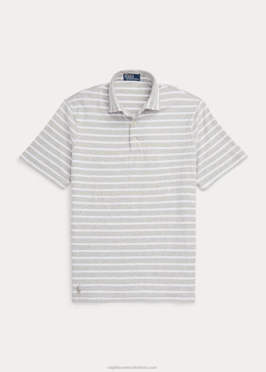 polo de corte clásico a rayas hombres primavera brezo/blanco Ralph Lauren 2XR2V1180
