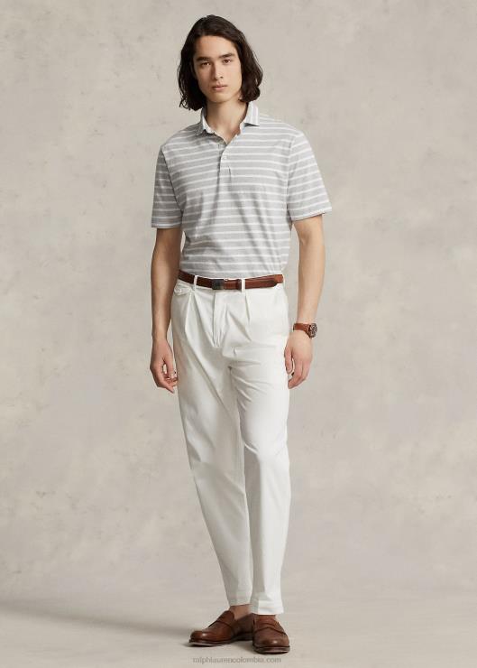 polo de corte clásico a rayas hombres primavera brezo/blanco Ralph Lauren 2XR2V1180