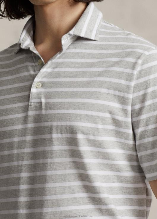polo de corte clásico a rayas hombres primavera brezo/blanco Ralph Lauren 2XR2V1180
