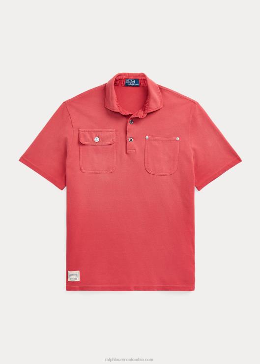 polo de corte clásico con bolsillo de malla hombres puesto rojo Ralph Lauren 2XR2V8486