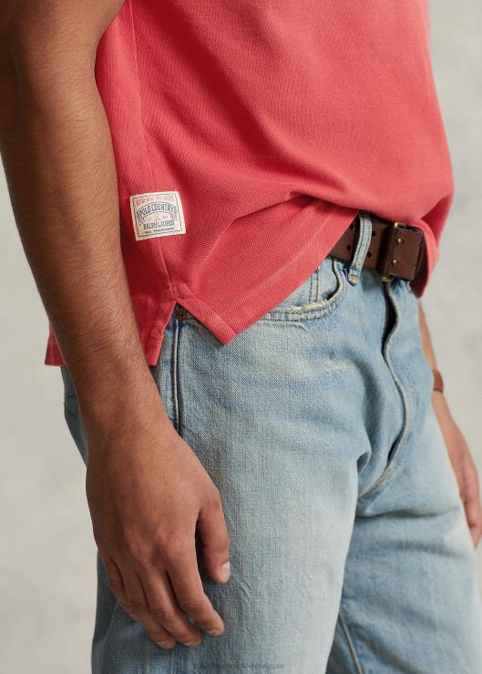 polo de corte clásico con bolsillo de malla hombres puesto rojo Ralph Lauren 2XR2V8486