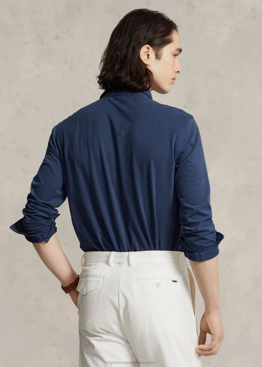 polo de jersey slim fit personalizado hombres azul marino de verano Ralph Lauren 2XR2V1123