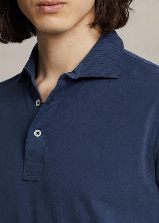 polo de jersey slim fit personalizado hombres azul marino de verano Ralph Lauren 2XR2V1123