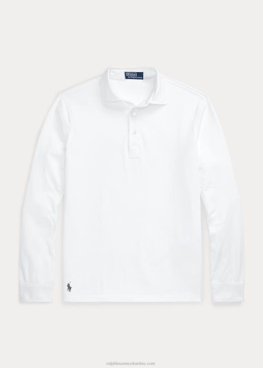 polo de jersey slim fit personalizado hombres blanco Ralph Lauren 2XR2V1124