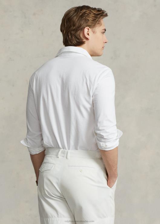 polo de jersey slim fit personalizado hombres blanco Ralph Lauren 2XR2V1124