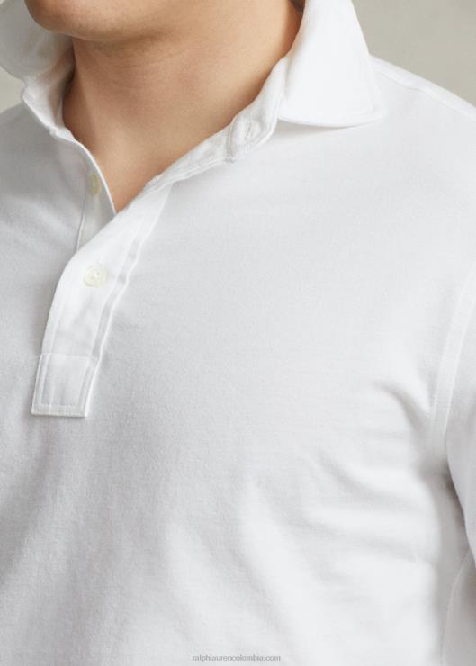 polo de jersey slim fit personalizado hombres blanco Ralph Lauren 2XR2V1124