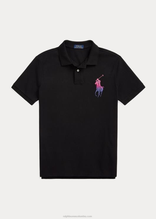 polo de malla big pony-todos los calces hombres negro Ralph Lauren 2XR2V565