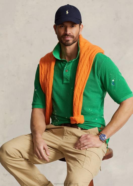 polo de malla con efecto envejecido hombres provenir Ralph Lauren 2XR2V1390